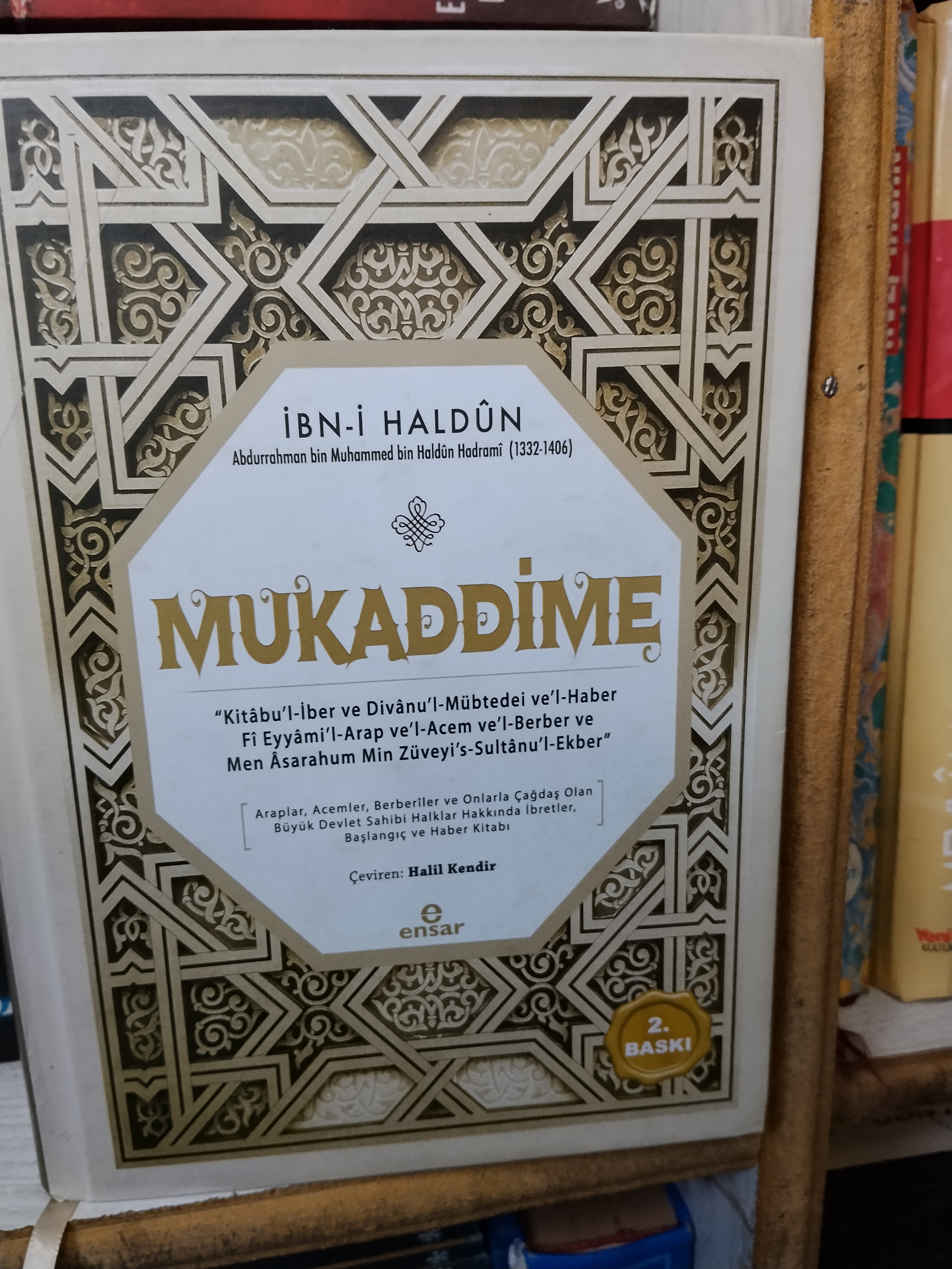 Mukaddime ibni haldun/tek cilt